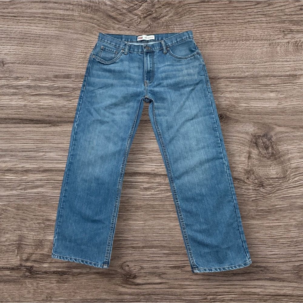 Levi's 505 Straight Jeans Mens 34x27 (Tagged Boys 18 Husky 36x29)